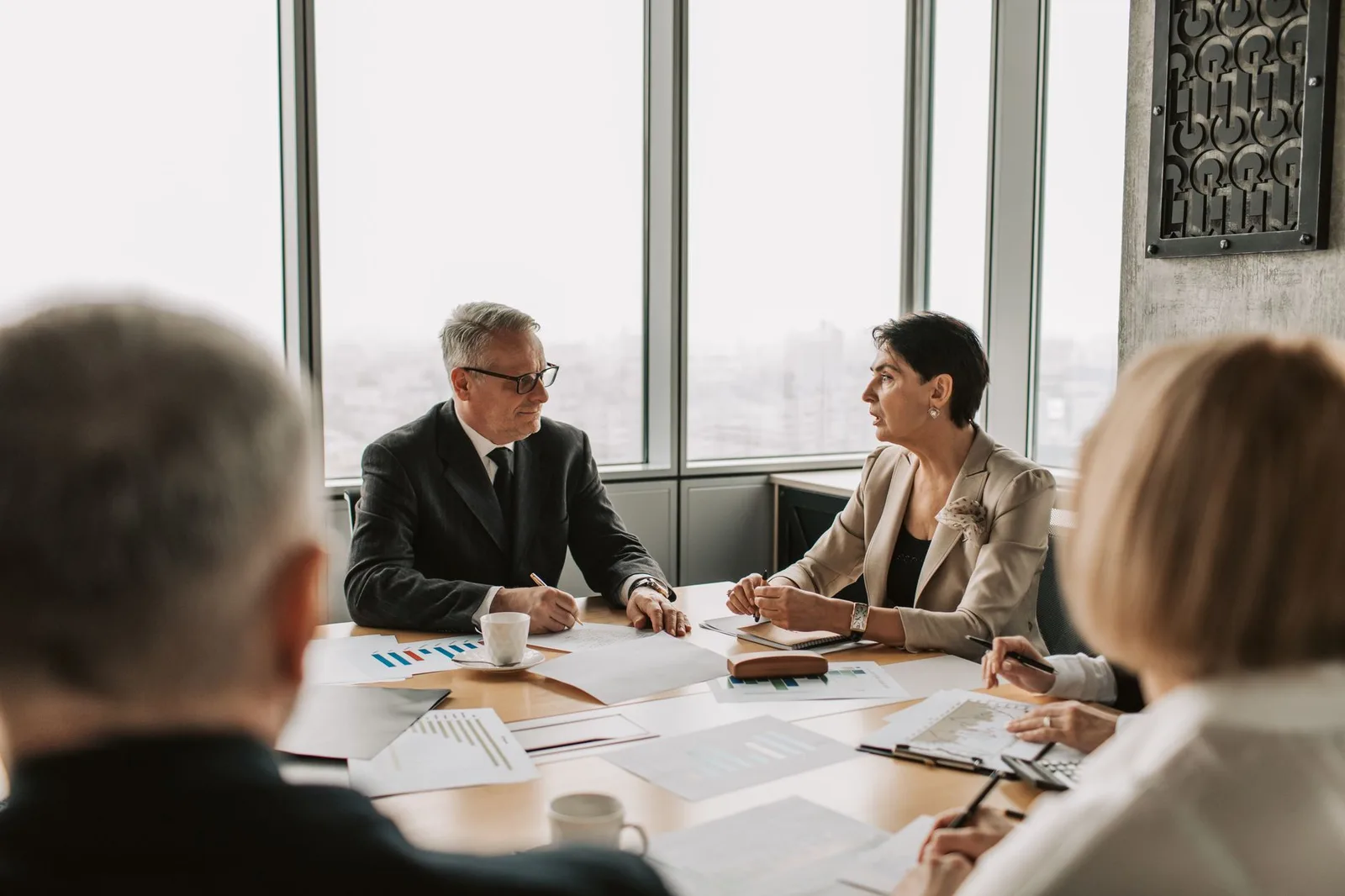 Business professionals in a strategy meeting