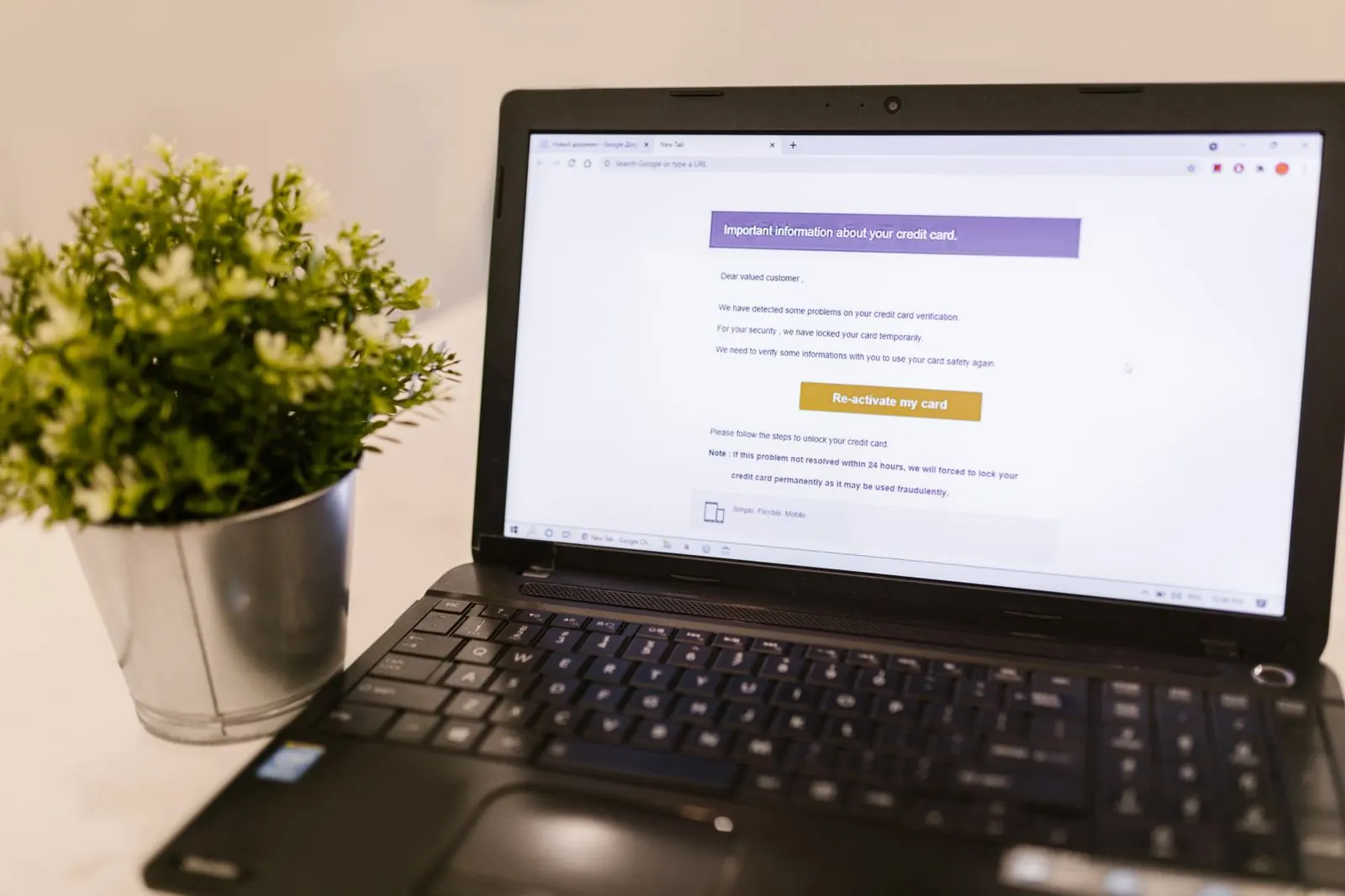 A business inbox open on a laptop